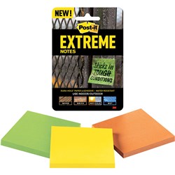 Post-It Assorted Extreme 76x76mm Adhesive Notes