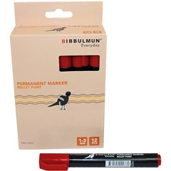Bibbulmun 270 1-3mm Red Permanent Bullet Marker