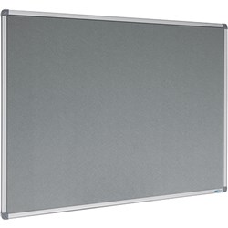 Visionchart Felt Pinboard With Aluminimum Frame 900X900mm Grey