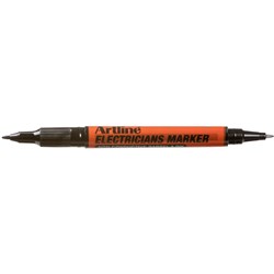 Artline Electricians 0.4mm And 1mm Black Dual Nib Permanent Marker
