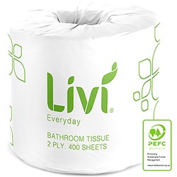 Livi Basics 2 Ply 400 Sheets Toilet Paper