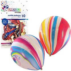 Alpen Marble Assorted Colour 28cm Balloons