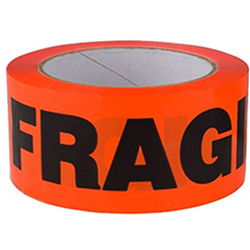 WB 48x66m Orange/Black Fragile Packaging Tape