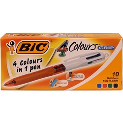 Pen Ballpoint Bic 4 Colour Grip Fine