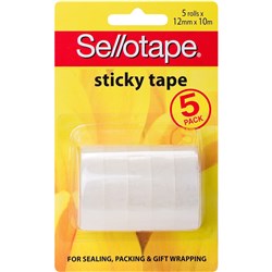 Sellotape 12mmx10m Clear Adhesive Tape