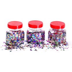 Glitter Scatters Jasart Stars Assorted Colours 100gm
