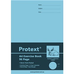 A4 96 Page 8mm Ruled PP Exercise Book