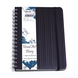 Quill Black A4 120 Page 125gsm Premium Visual Art Diary