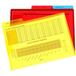File Letter Marbig A4 With Tabs Assorted