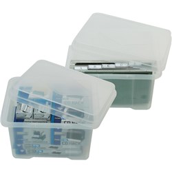 Storage Box Italplast 32 Litre Clear L450Xw360Xh250mm