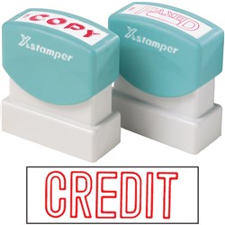 X-Stamper 1019 Credit Red Self Inking Stamp