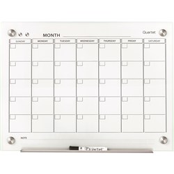 Glass Board Quartet Infinity 895X635mm Calendar White