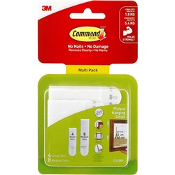 Command White 172036 Small/Medium Picture Hanging Strips