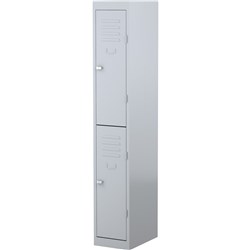 Steelco Silver Grey 1830x305x460mm 2 Door Locker