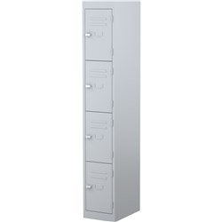Steelco Silver Grey 1830x305x460mm 4 Door Locker