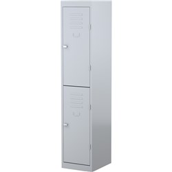 Steelco Silver Grey 1830x380x460mm 2 Door Locker