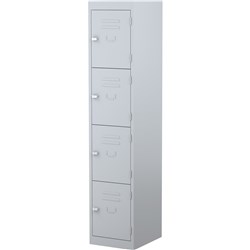Steelco Silver Grey 1830x380x460mm 4 Door Locker