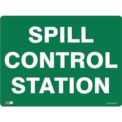 Zions Spill Control Station 45x60cm Metal Emergency Sign