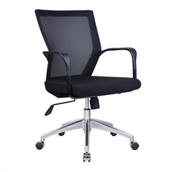 Office Ezy 550M Medium Back Mesh Chair With Arms/Chrome Base
