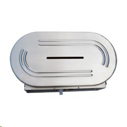 Metlam Double Jumbo Stainless Steel Toilet Roll Dispenser