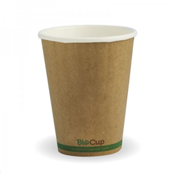 BioPak 8oz Kraft Brown Unilid Double Wall Hot Cup