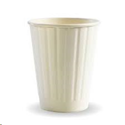 BioPak 12oz Plain White Double Wall Hot Cup