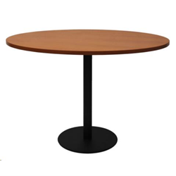 Rapid Span Round Table 900x755mm Cherry Top Black Base
