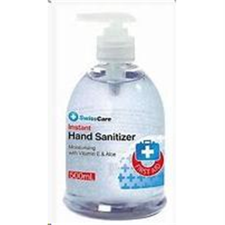 Swisscare 70% Alcohol Hand Sanitiser Gel 500ml