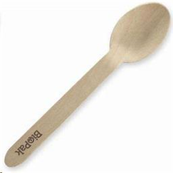 BioPak Wooden 16cm Spoon