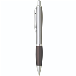 NashBlack/Silver Retractable Medium Black Ballpoint Pen
