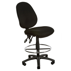 Typist Medium Back Black Drafting Chair