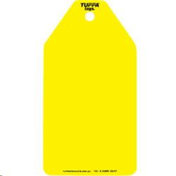 Yellow Plain TUFFA Tags 150mm x 80mm