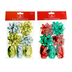 Xmas Wrap Pack 7 Piece Metallic Bow and Curling Ribbon