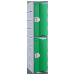 Steelco Green 1800x385x500mm 2 Tier Heavy Duty Plastic Locker