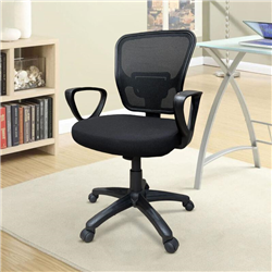 K2 Grace Black Mesh Task Chair With Arms