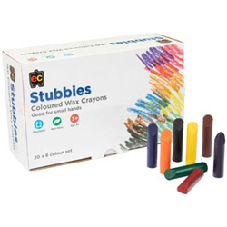 EC Stubbies Coloured Wax Crayons