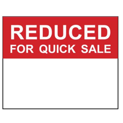 Reduced For Quick Sale 55x42mm Stickers