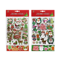 Xmas Laser Characters Assorted Stickers