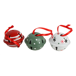 Xmas 4x4cm Deco Hanging Bells