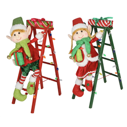 Xmas Assorted Elf On a Ladder