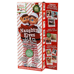 Naughty 39cm Boy & Girl Xmas Elves