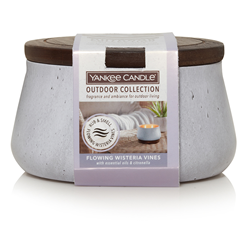 Yankee Outdoor Flowing Wisteria Vines Medium Jar Candle