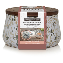 Yankee Outdoor Ocean Hibiscus Medium Jar Candle