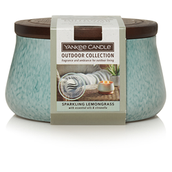 Yankee Outdoor Sparkling Lemongrass Medium Jar Candle