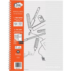 Whitelines Spiral Notebooks - Soft Cover A4 120 Page 5mm Squares