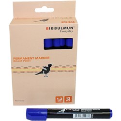 Bibbulmun 270 1-3mm Blue Permanent Bullet Marker