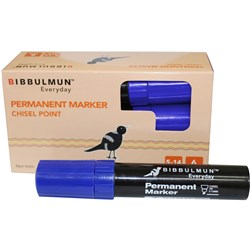 Bibbulmun Permanent Markers 810 Chisel Tip 5-14mm Chisel Blue