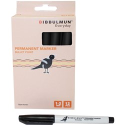 Bibbulmun 100 1-2mm Black Permanent Bullet Marker