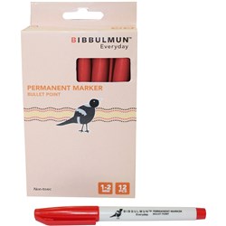 Bibbulmun 100 1-2mm Red Permanent Bullet Marker