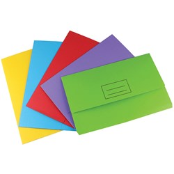 Stat. Assorted F/cap Document Wallet